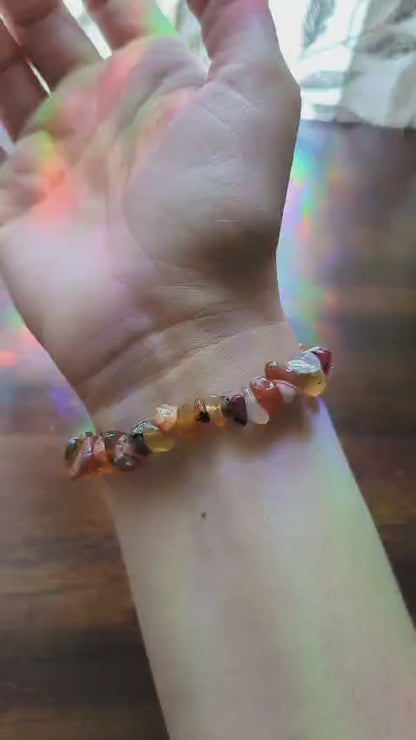 Carnelian Chip Bracelet